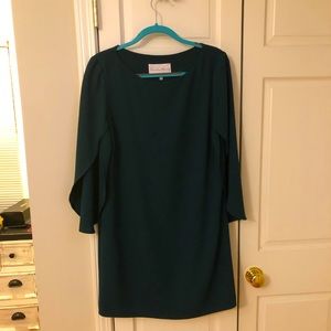 Charles Henry Medium Cape Sleeve Dress